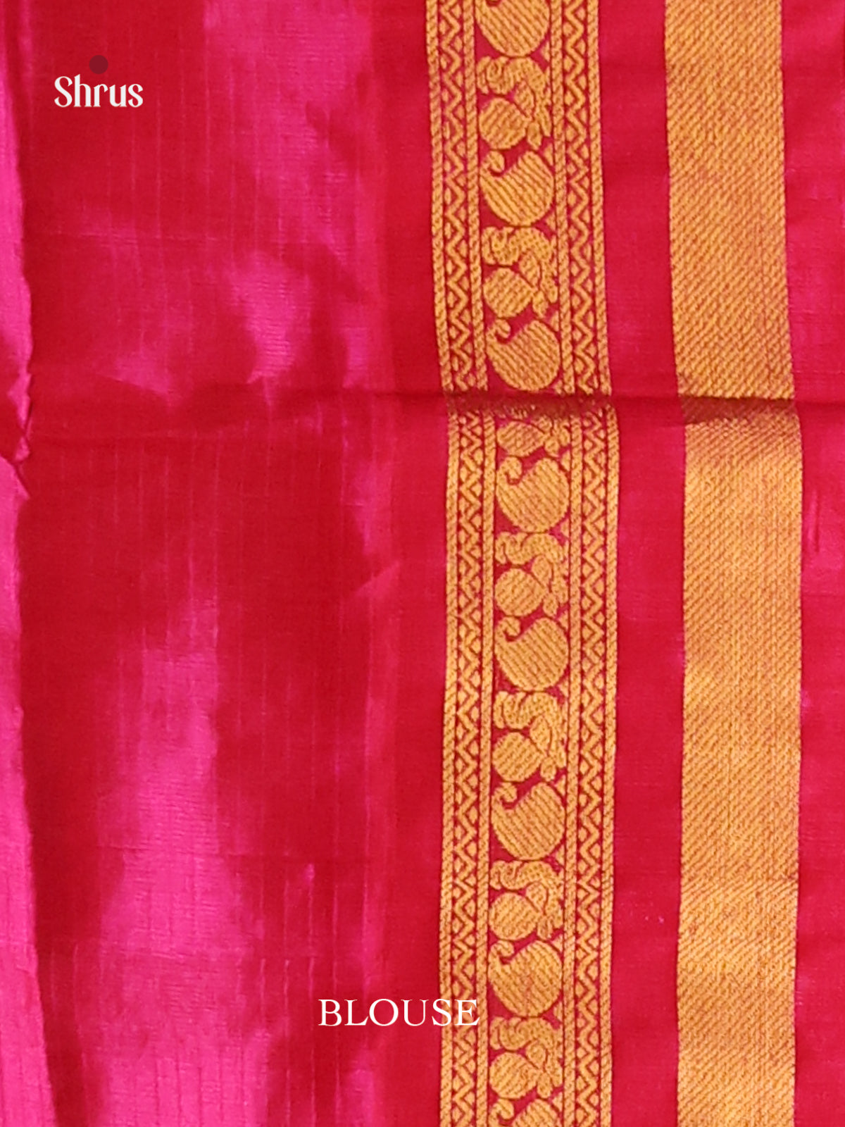 Cream & Pink Silk Cotton Korvai-kattams Saree - Shop on Shrus.com