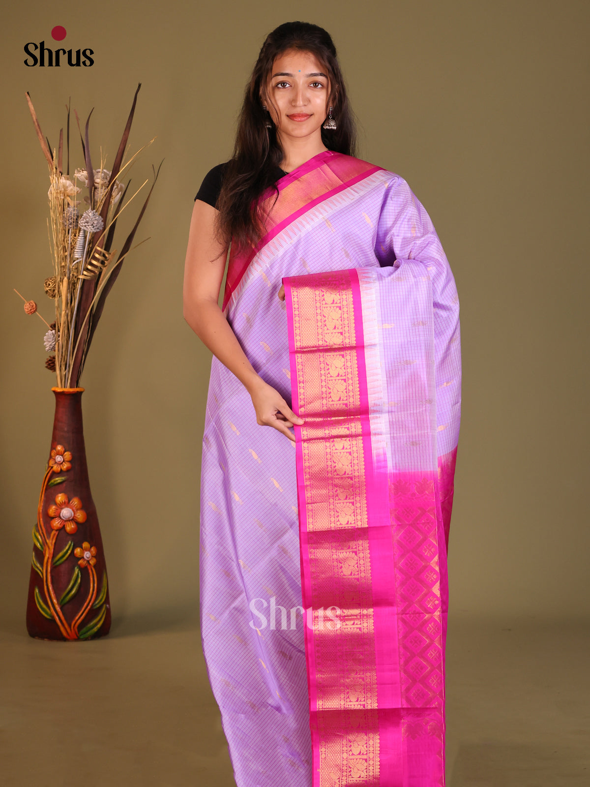DHS04549 - Soft Silk Saree - Shop on Shrus.com