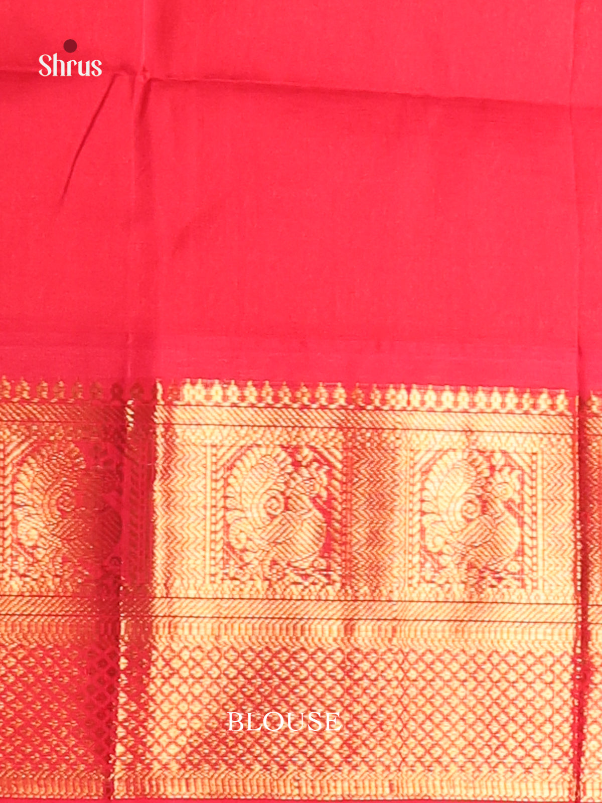 Pink & Red Silk Cotton Korvai-Big border Saree -1
