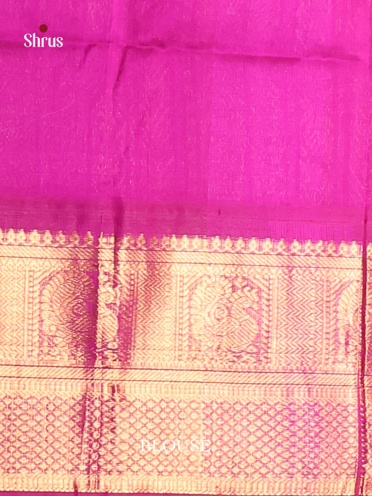 Blue & Majenta Silk Cotton Korvai-Big border Saree -1
