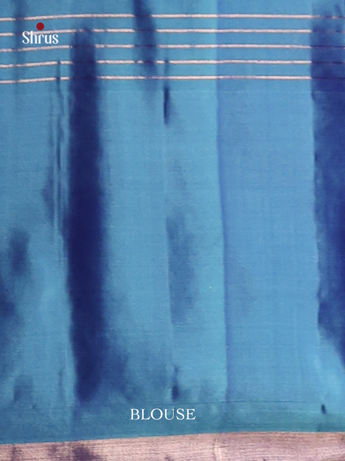 Glistening Navy Blue Soft Silk Saree with Zari checks & Blue Border With horse motifs -2