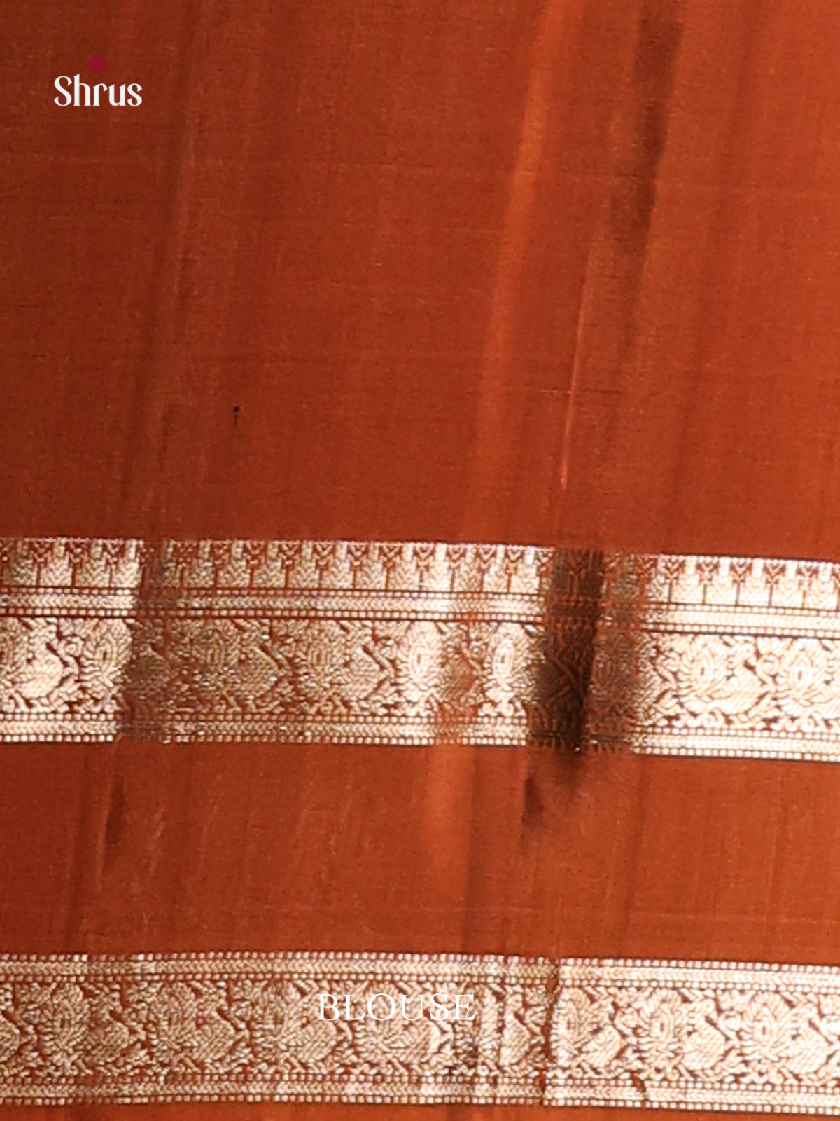 Green & Rust Soft Silk with contrast rettaipet zari border - Shop on Shrus.com