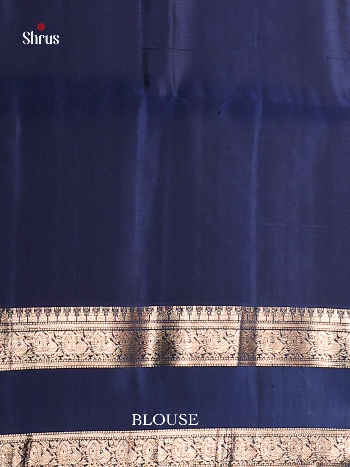 Rust & Blue Soft Silk Saree with contrast Zari border - Shop on Shrus.com