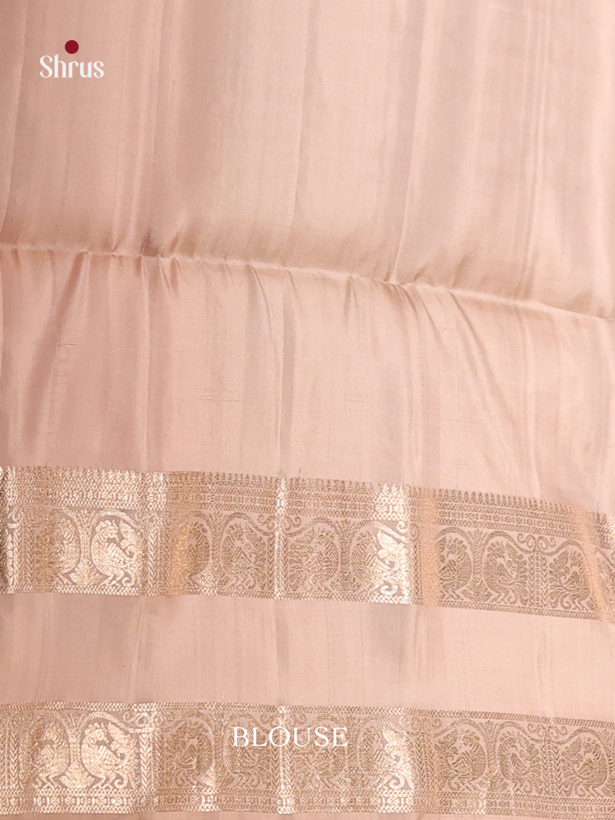Breezy Peach Soft Silk Saree with Circular Motifs & Dusty Pink rettaipet zari border