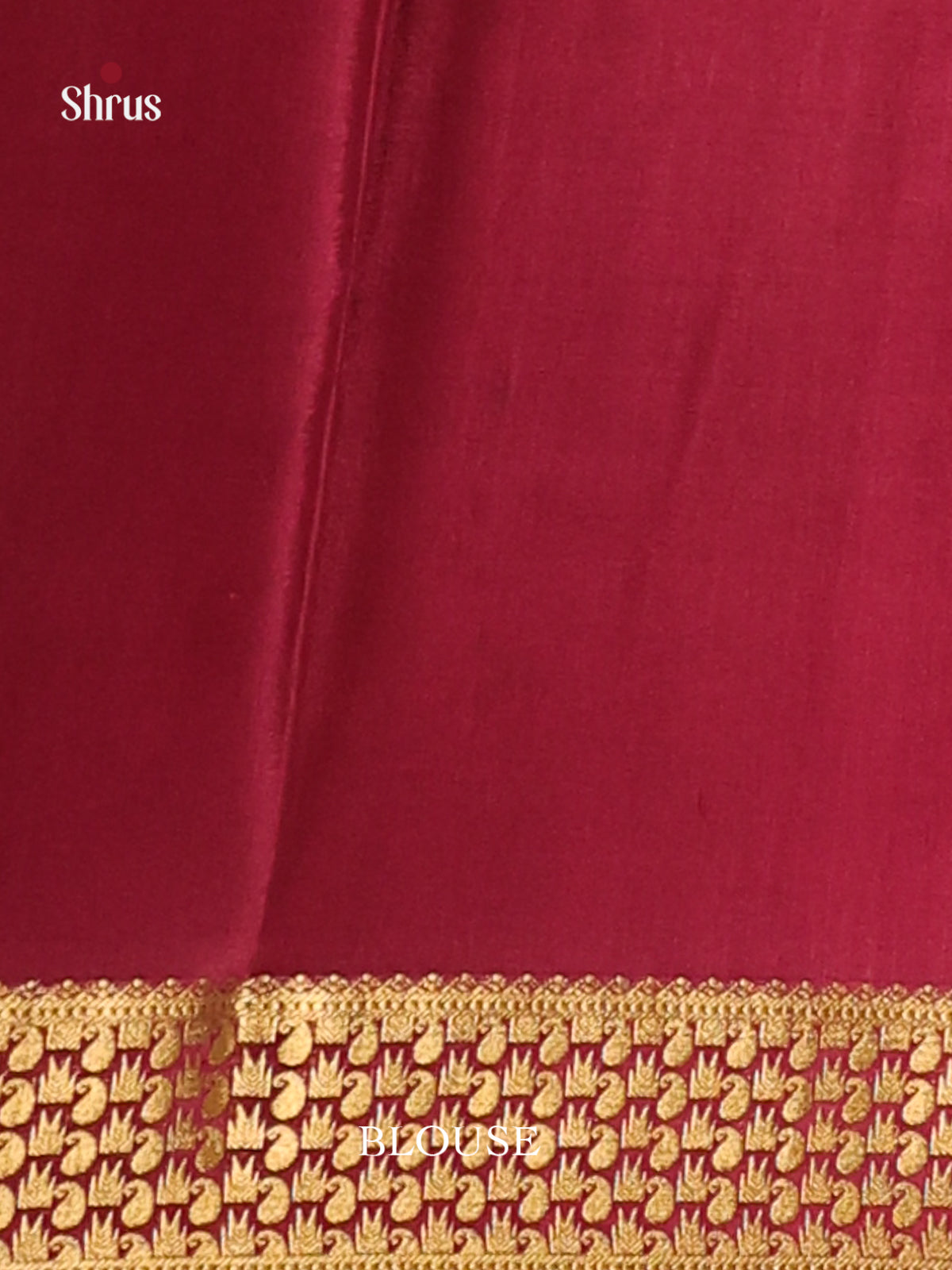 Pink & Maroon- Mysore Silk Print Saree - Shop on Shrus.com