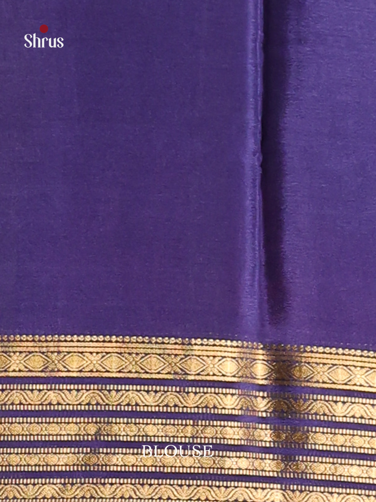 Grey & Blue - Mysore Silk Print Saree - Shop on Shrus.com