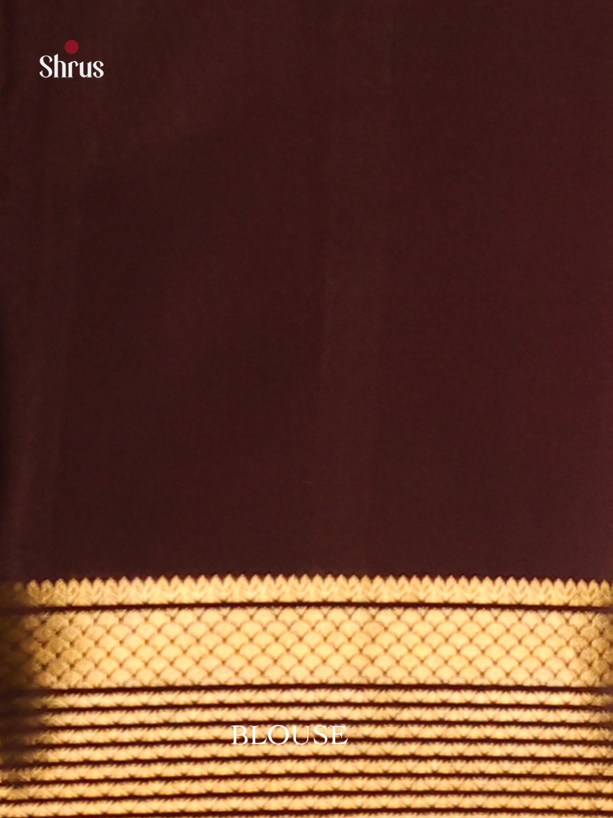 Cream & Brown - Mysore Silk Print Saree