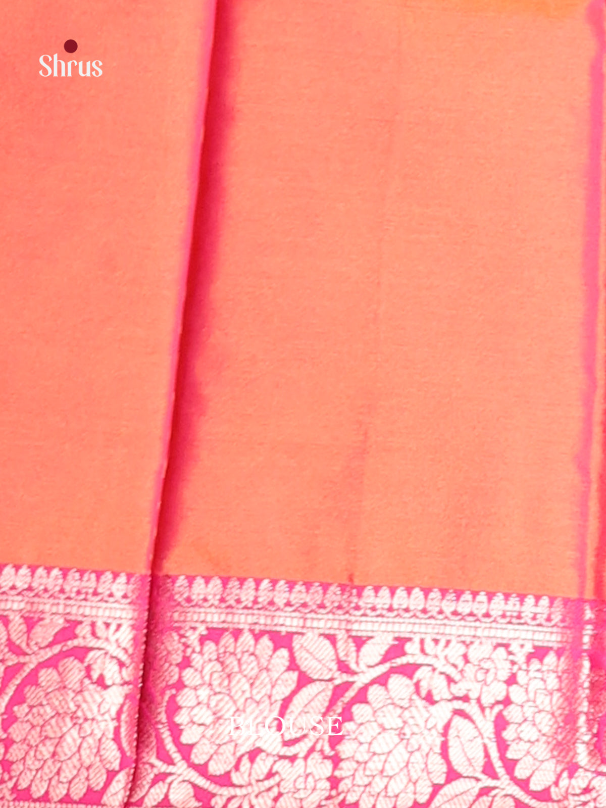 Orange & Pink - Semi Pochampally Saree - Shop on Shrus.com