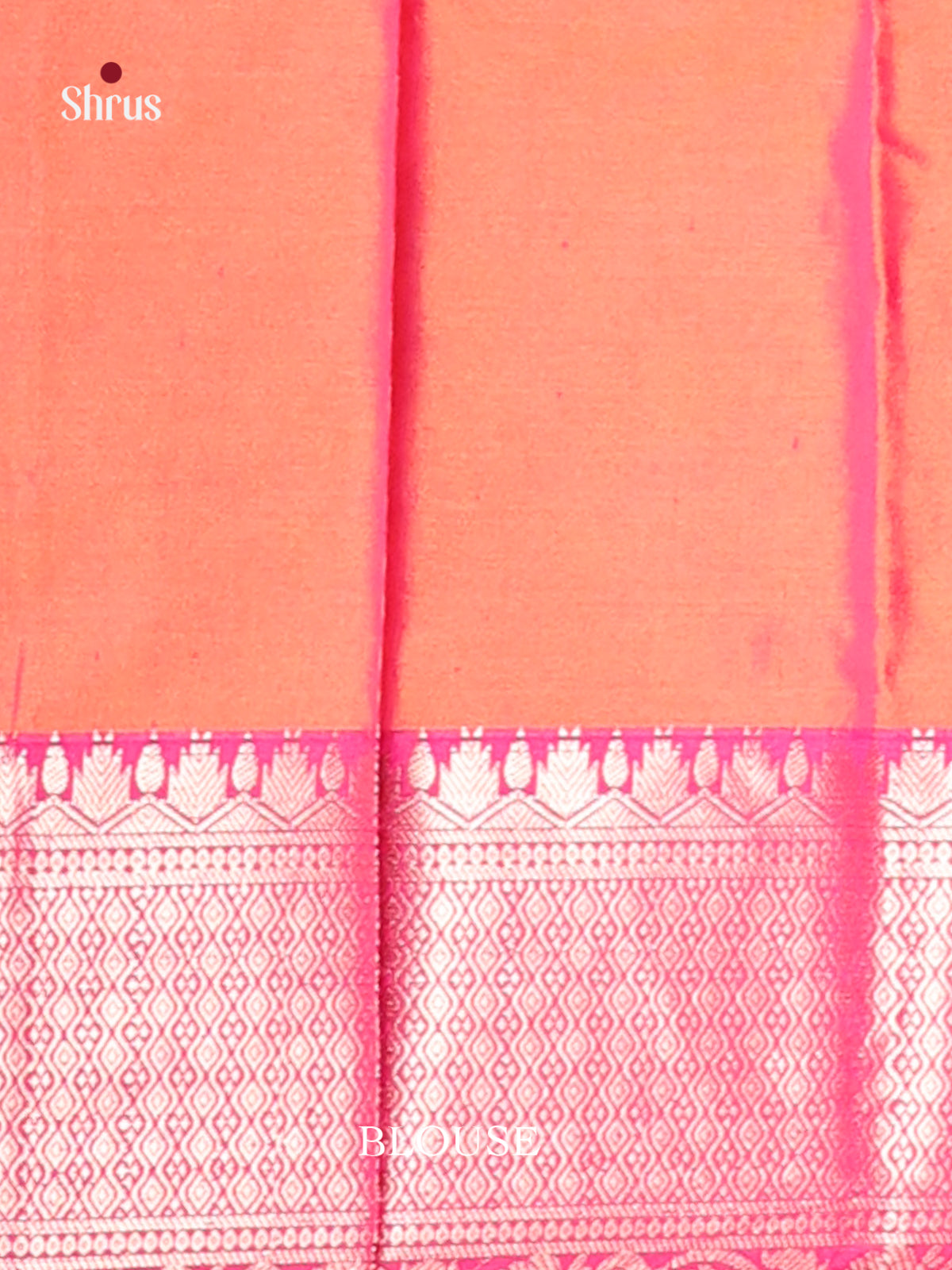 Orange & Pink - Semi Pochampally Saree - Shop on Shrus.com