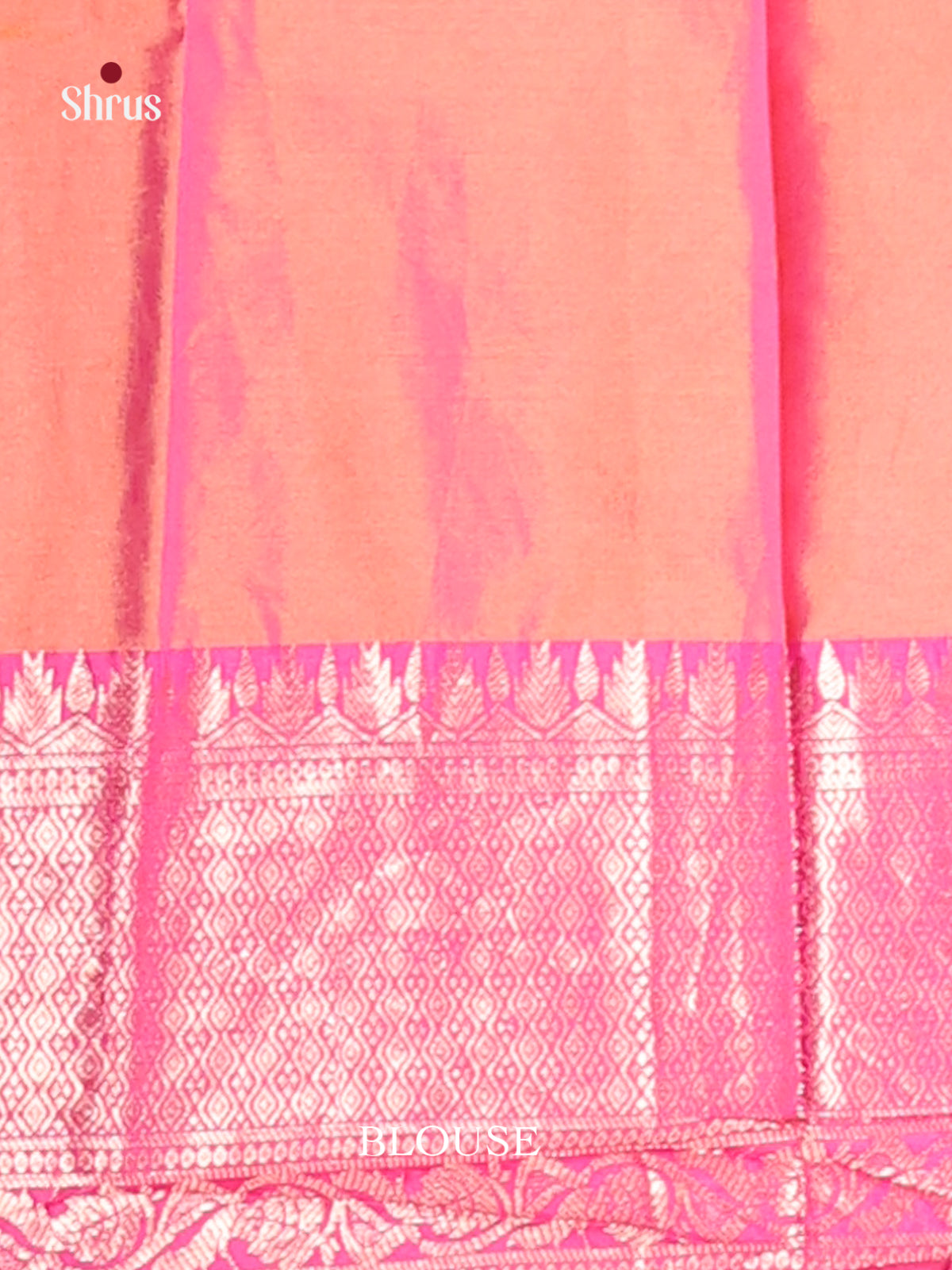 Orange & Pink - Semi Pochampally Saree - Shop on Shrus.com