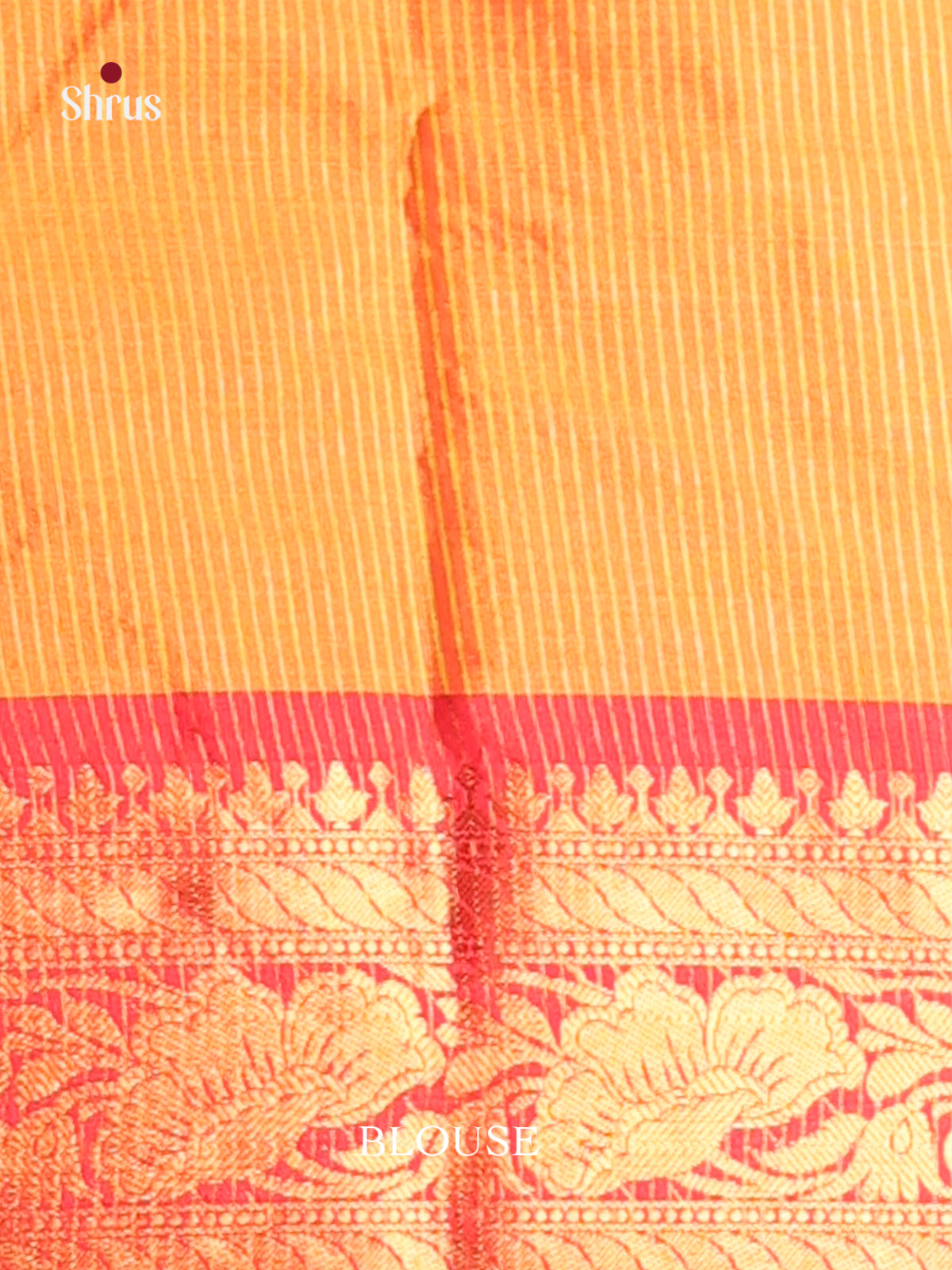 Yellow & Red - Semi Pochampally Saree - Shop on Shrus.com
