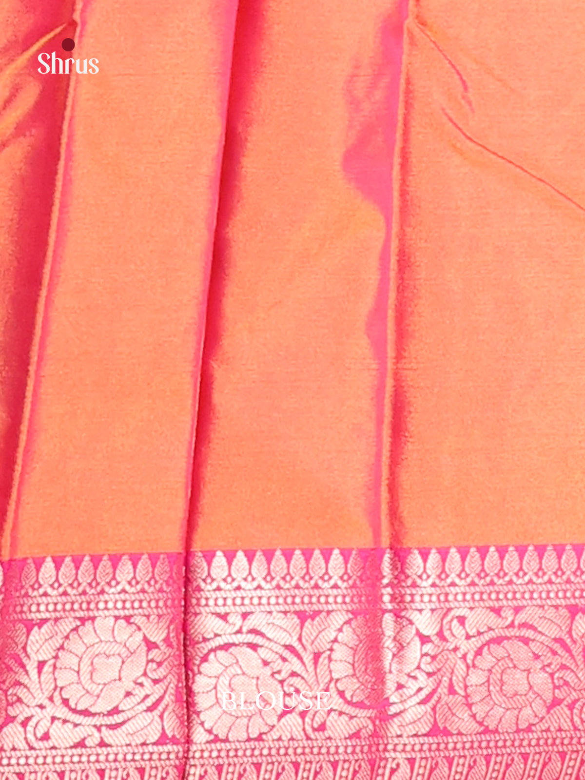 Green & Orange - Semi Pochampally Saree - Shop on Shrus.com