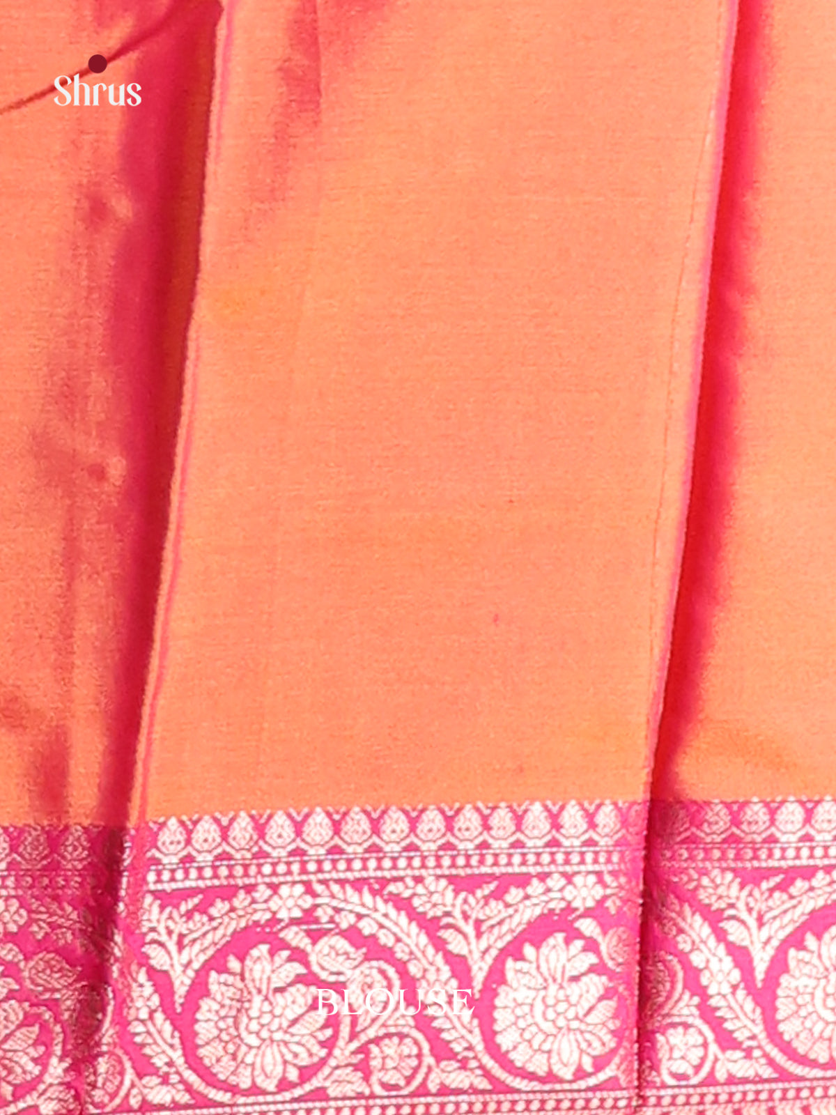 Orange & Pink - Semi Pochampally Saree - Shop on Shrus.com