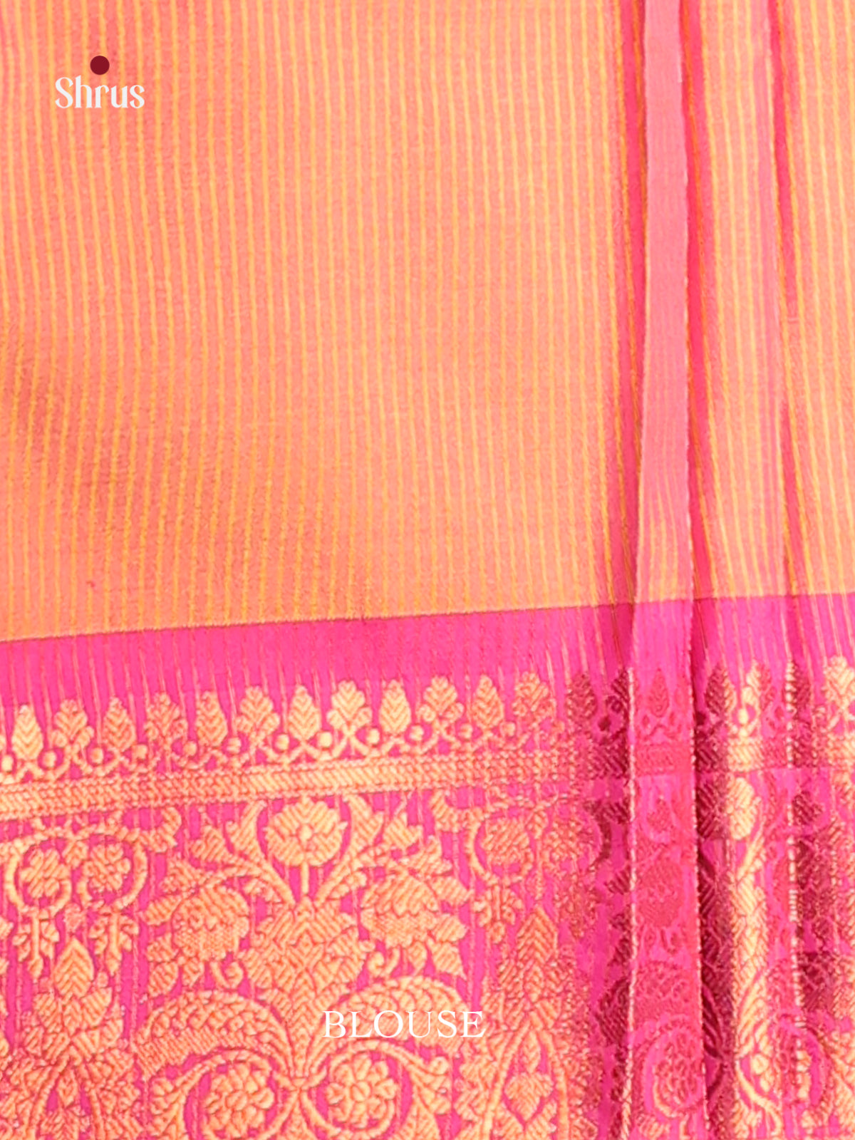 Yellow & Pink - Semi Pochampally Saree - Shop on Shrus.com