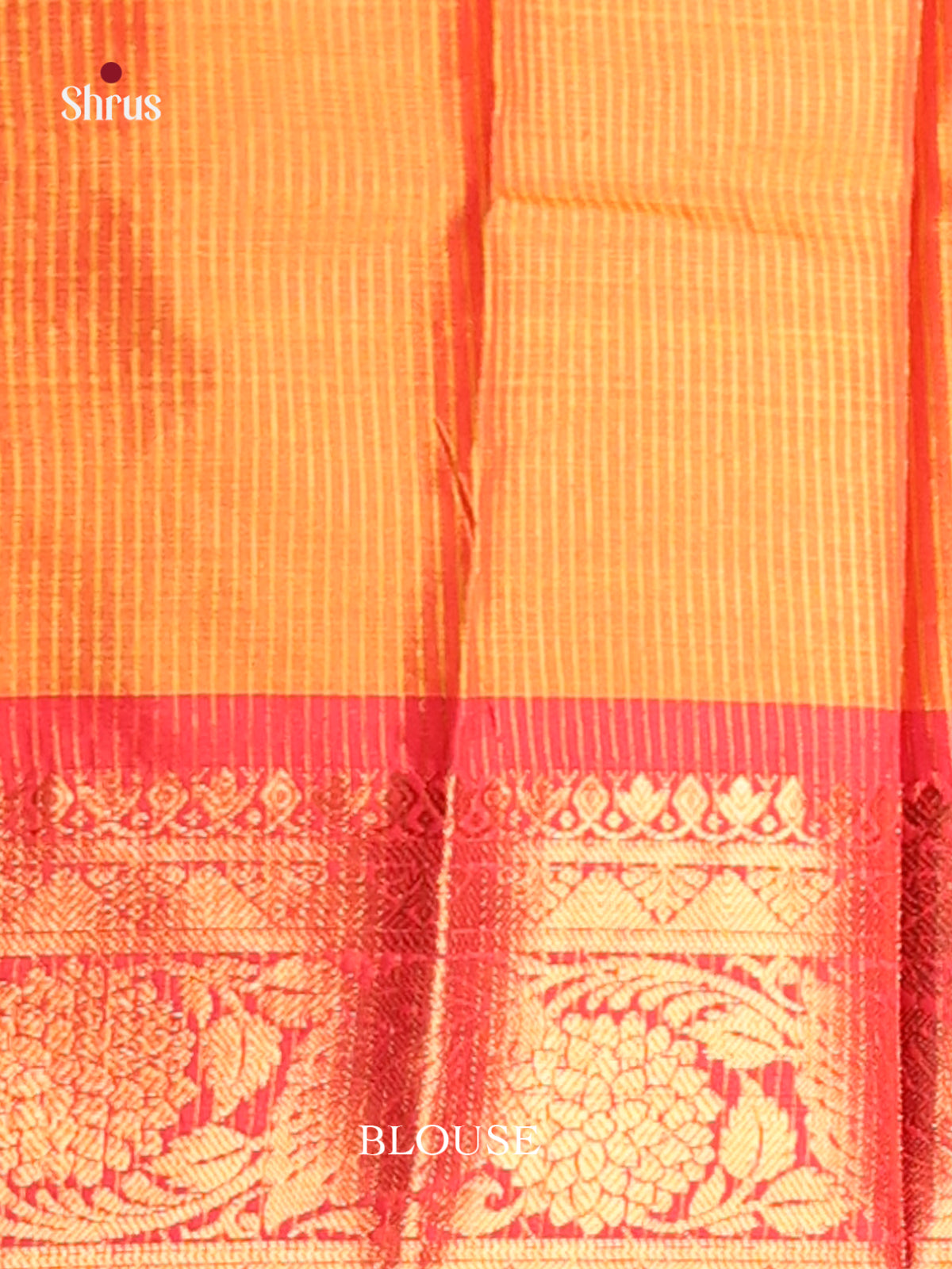 Yellow & Red - Semi Pochampally Saree - Shop on Shrus.com