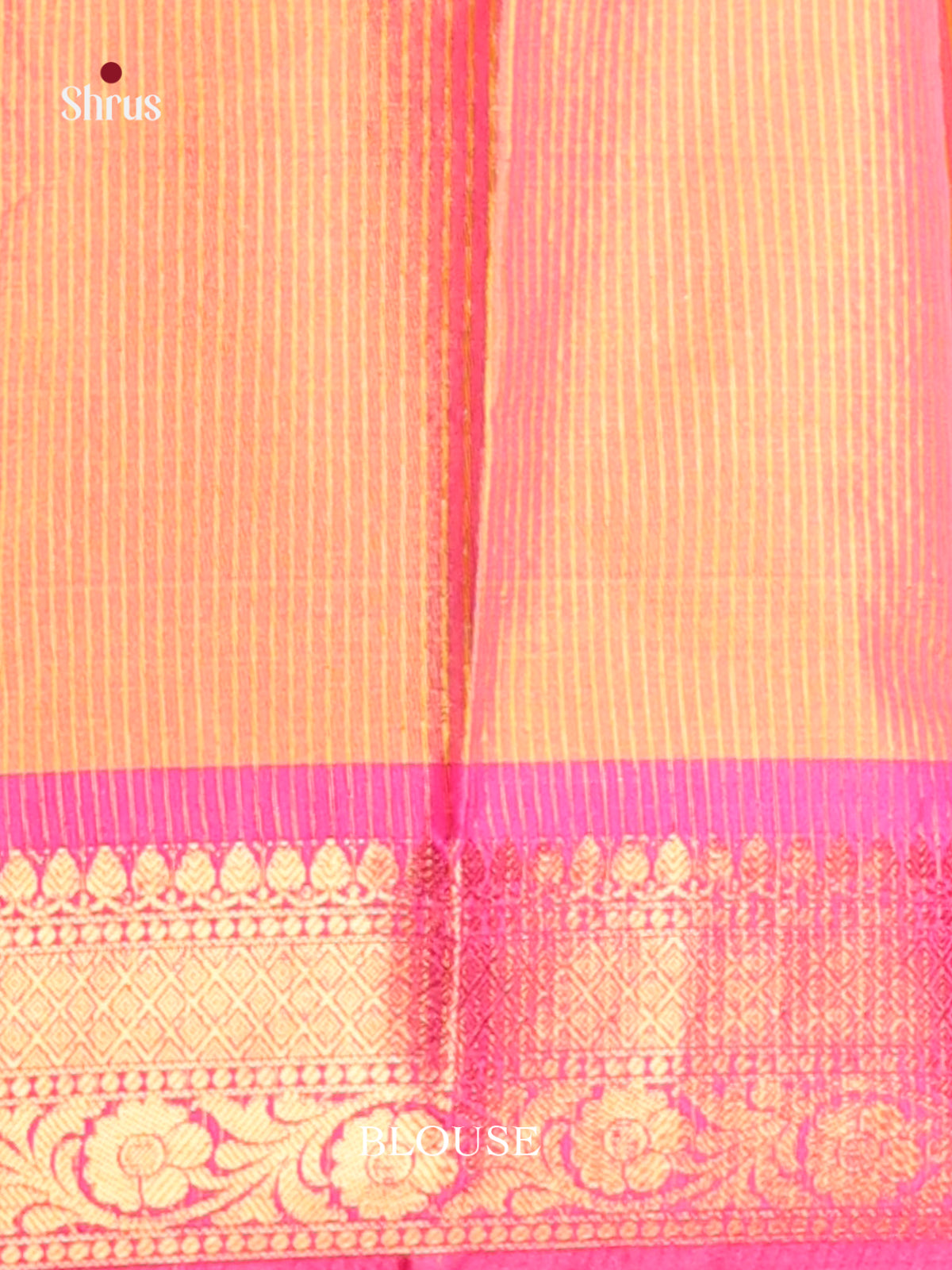 Yellow & Pink- Semi Pochampally Saree - Shop on Shrus.com