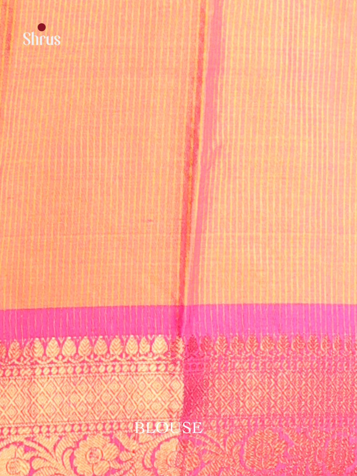 Orange & pink - Semi Pochampally Saree - Shop on Shrus.com