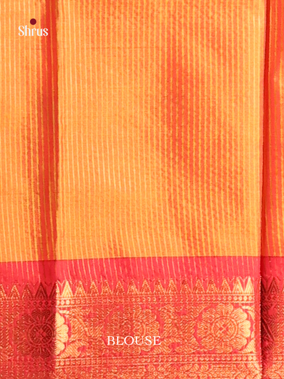 Pink & Orange - Semi Pochampally Saree - Shop on Shrus.com