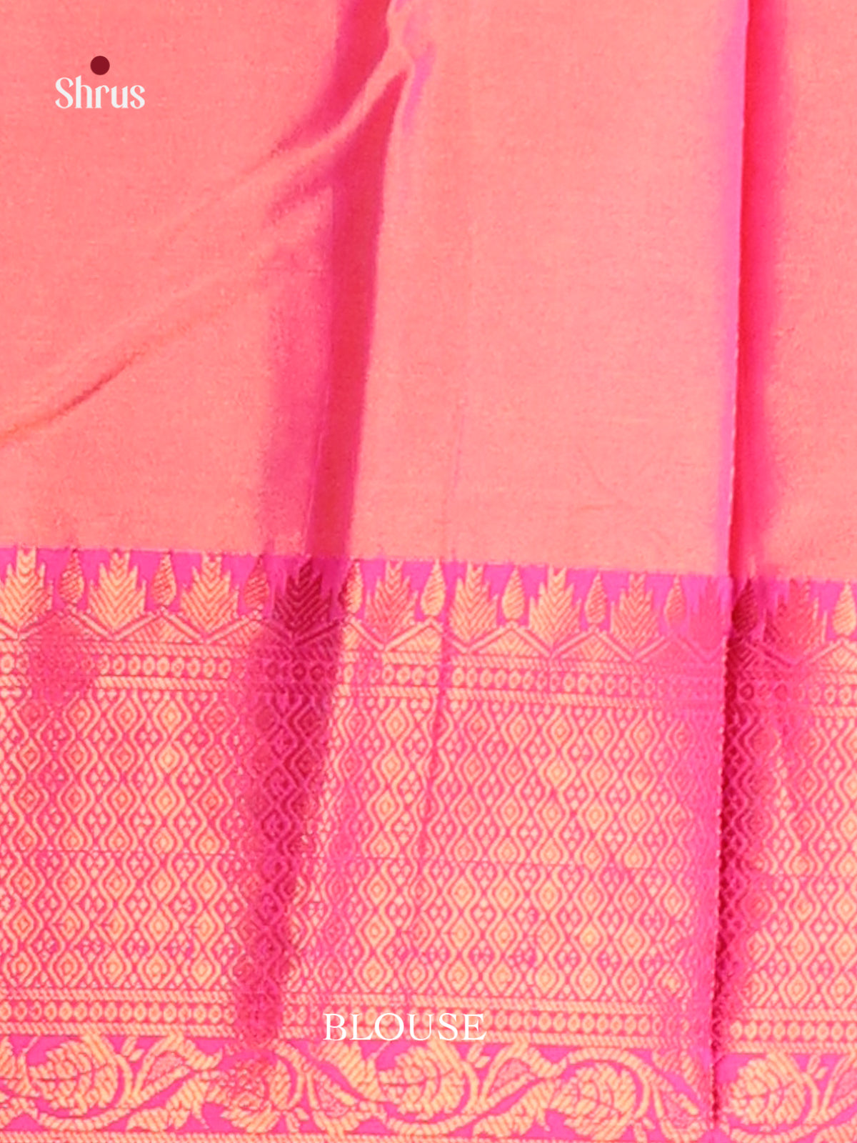 Orange & Pink- Semi Pochampally Saree - Shop on Shrus.com