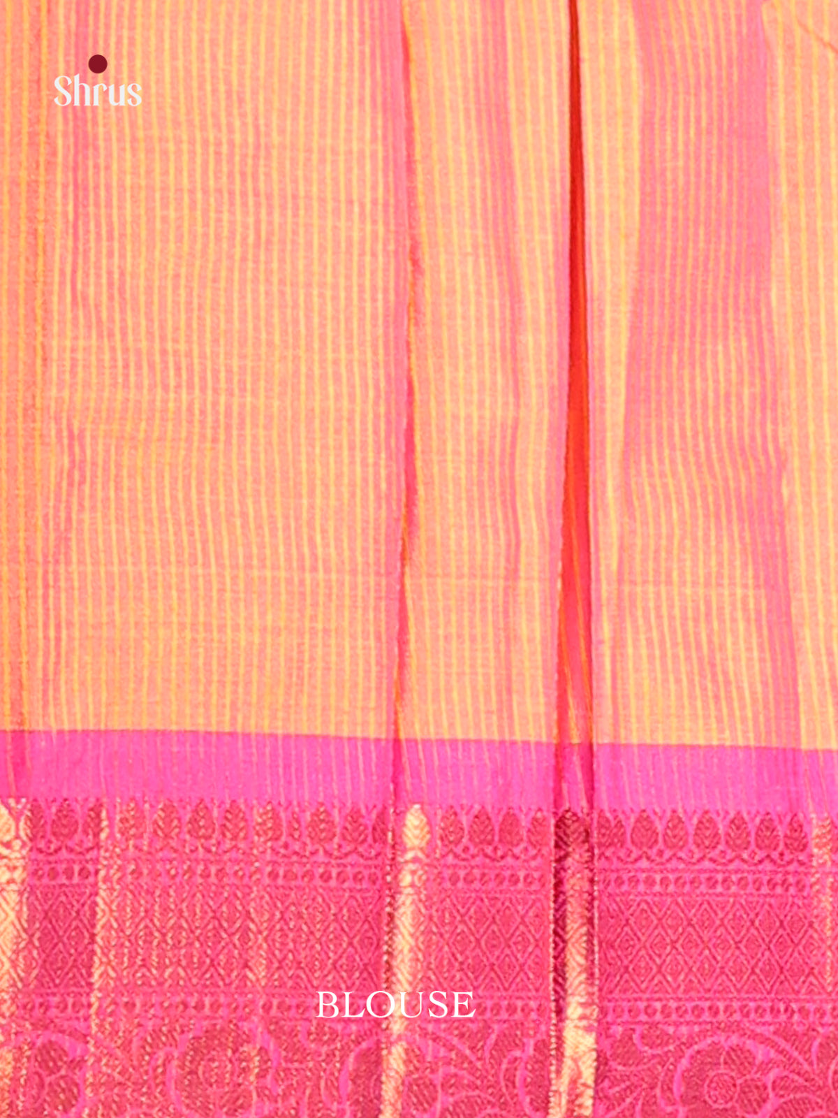 Yellow & Pink- Semi Pochampally Saree - Shop on Shrus.com