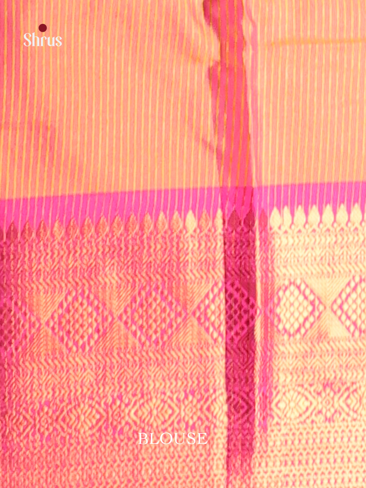 Yellow & Pink - Semi Pochampally Saree - Shop on Shrus.com