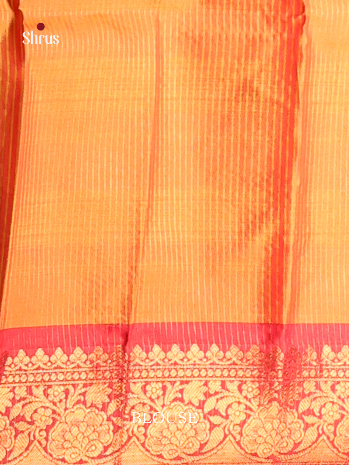 Green & Orange - Semi Pochampally Saree - Shop on Shrus.com