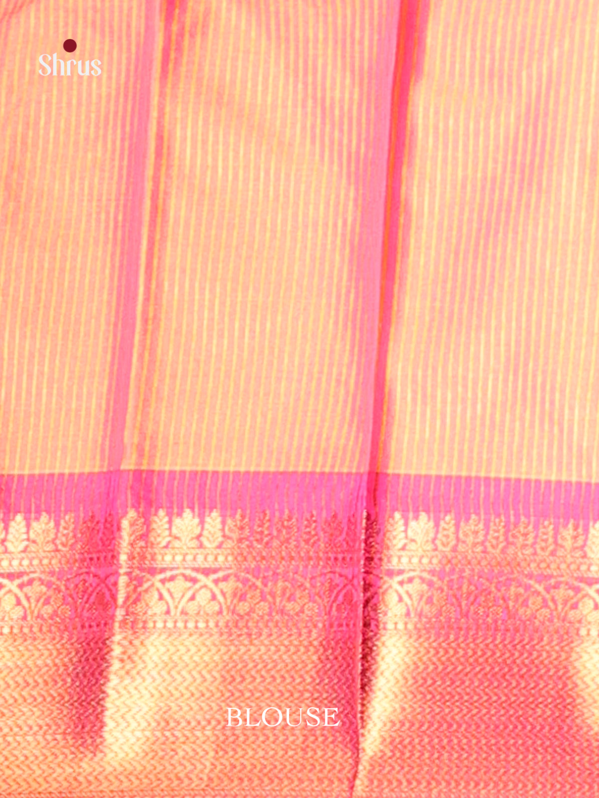 Orange & Pink - Semi Pochampally Saree - Shop on Shrus.com