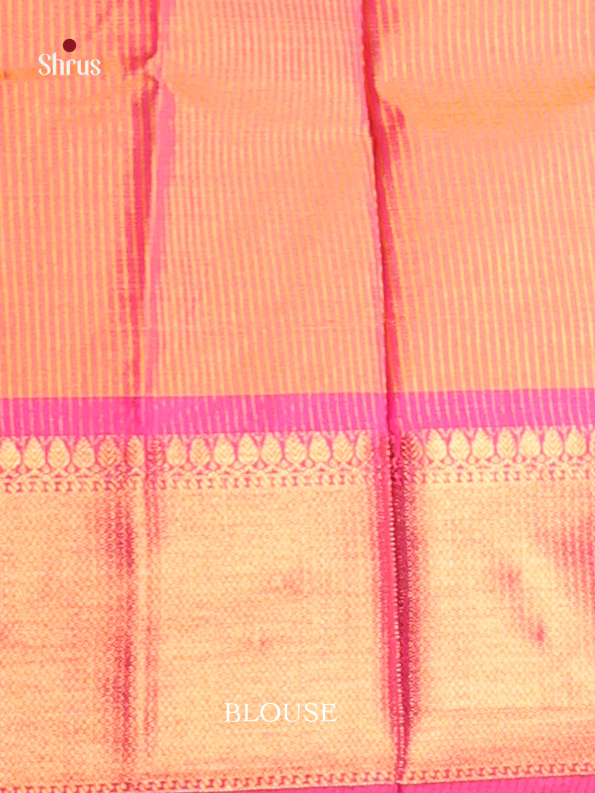 Orange & Pink - Semi Pochampally Saree - Shop on Shrus.com