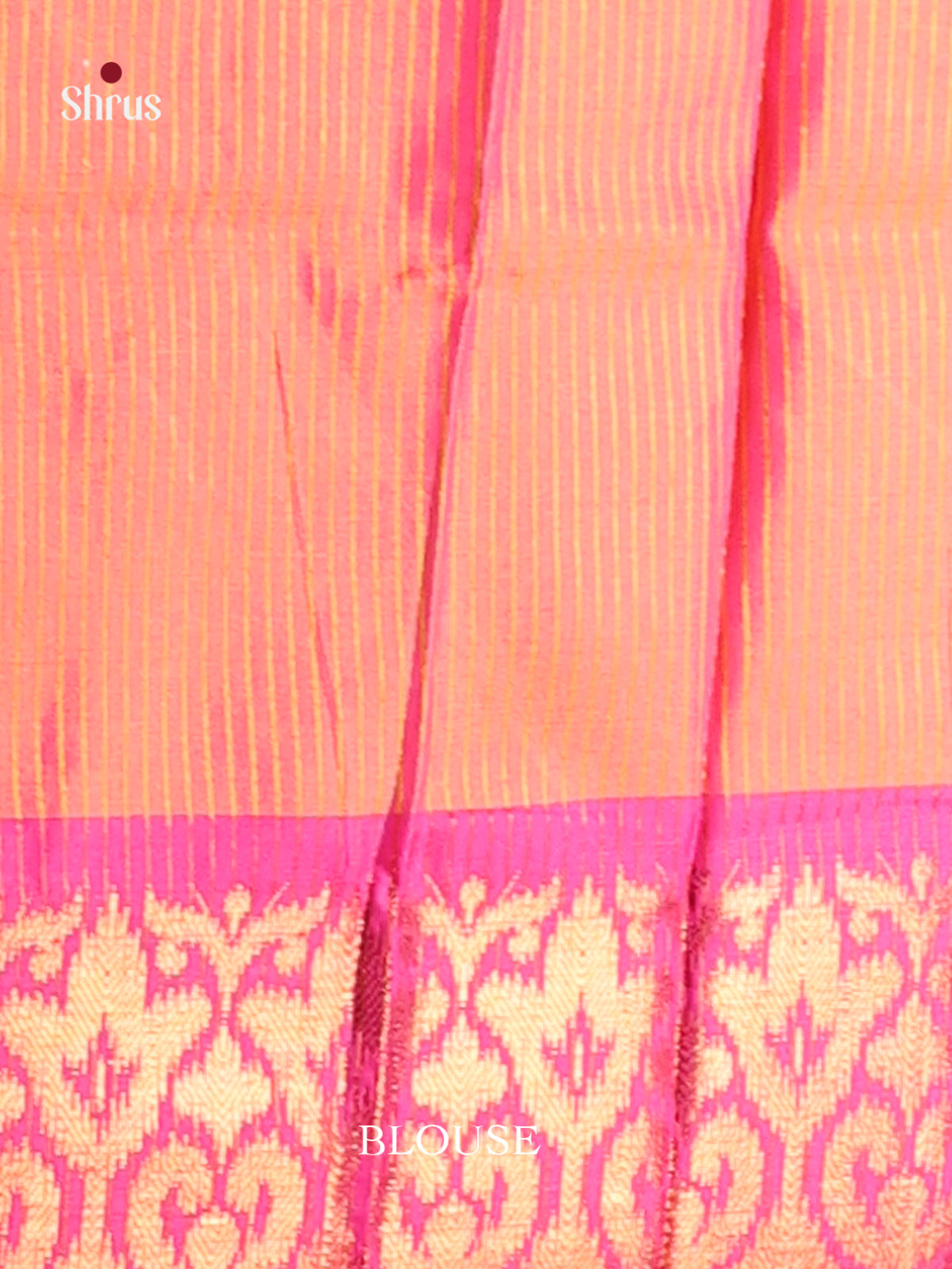 Yellow & Pink- Semi Pochampally Saree - Shop on Shrus.com