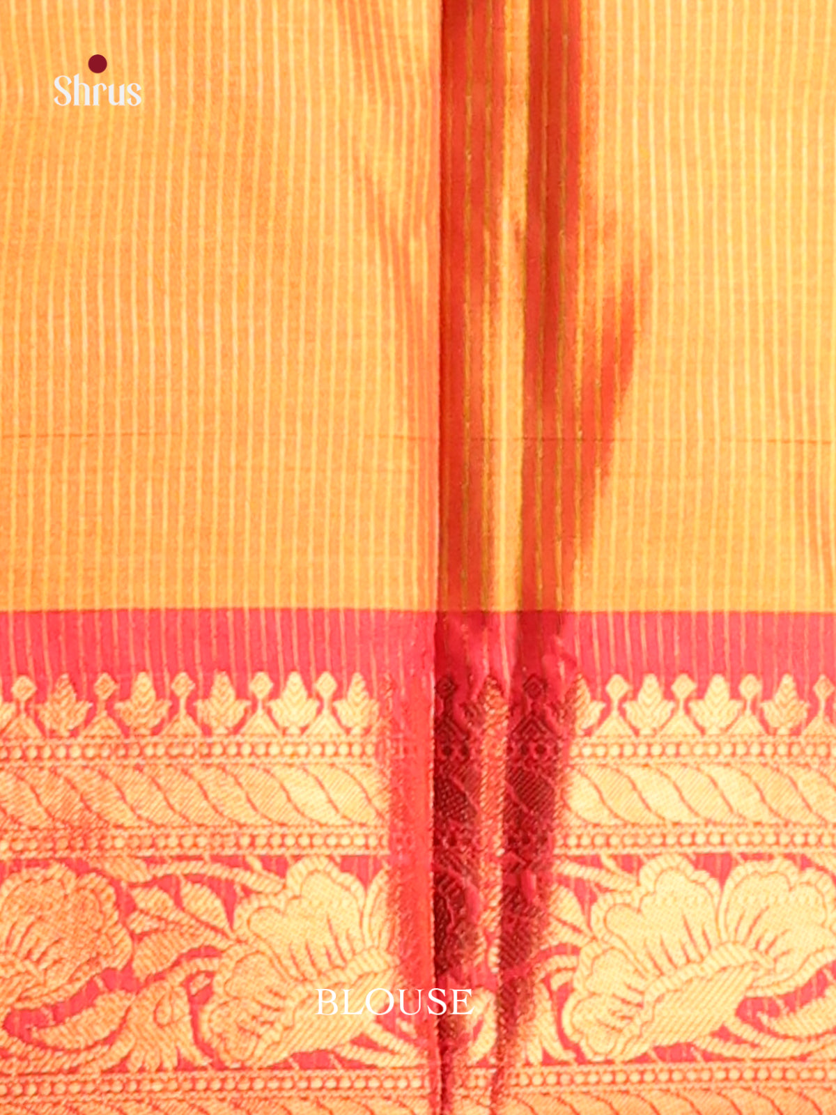 Yellow & Red - Semi Pochampally Saree - Shop on Shrus.com