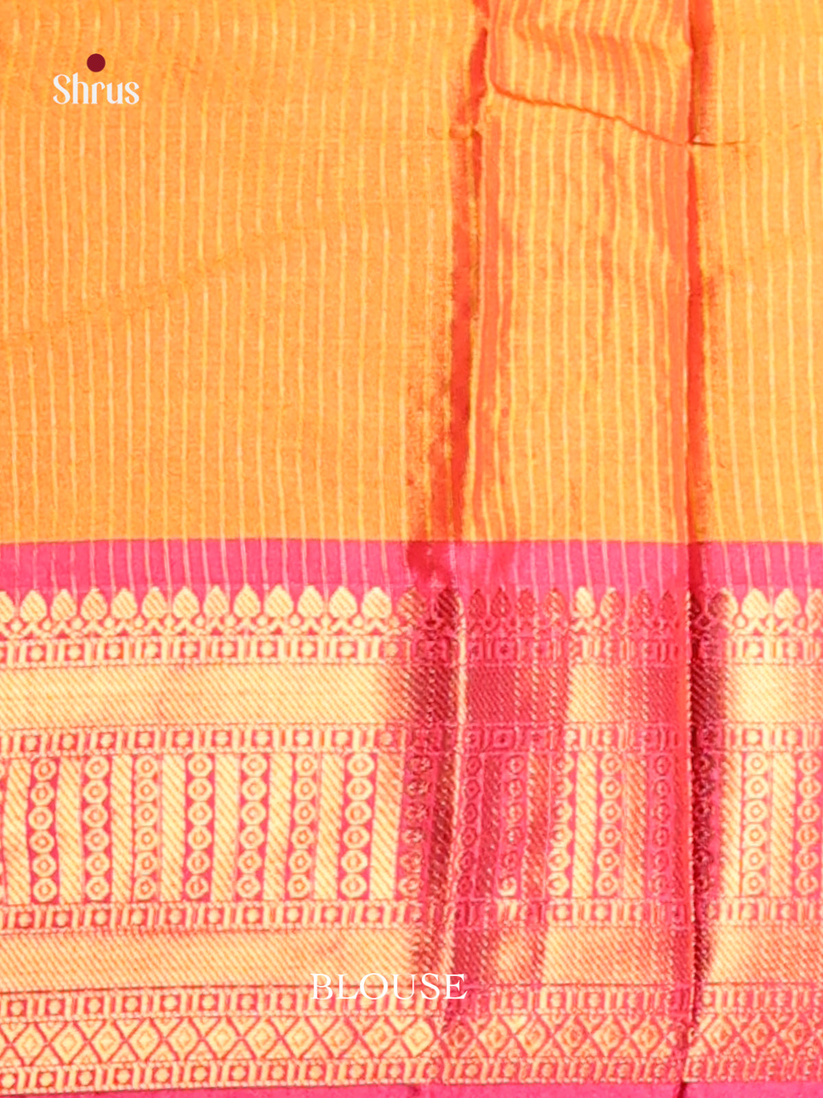 Pink & Orange - Semi Pochampally Saree - Shop on Shrus.com
