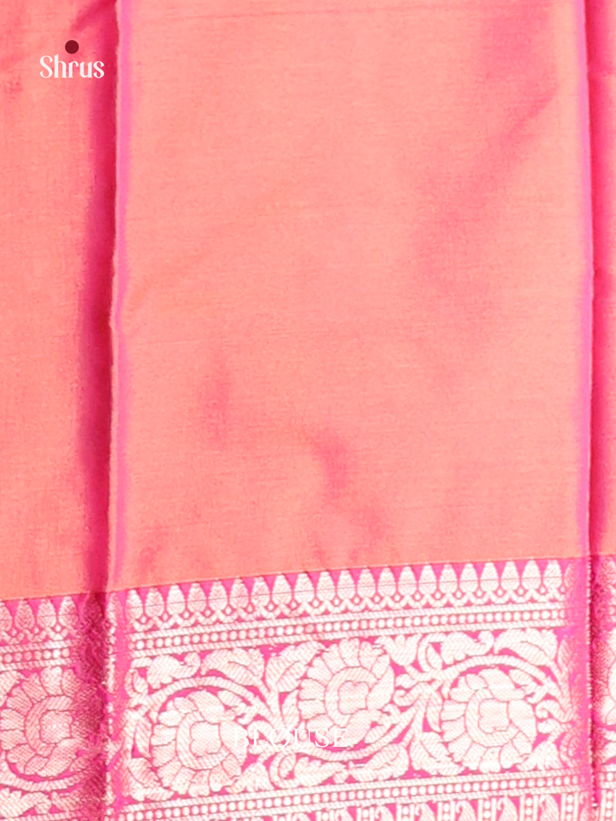 Orange & Pink- Semi Pochampally Saree - Shop on Shrus.com