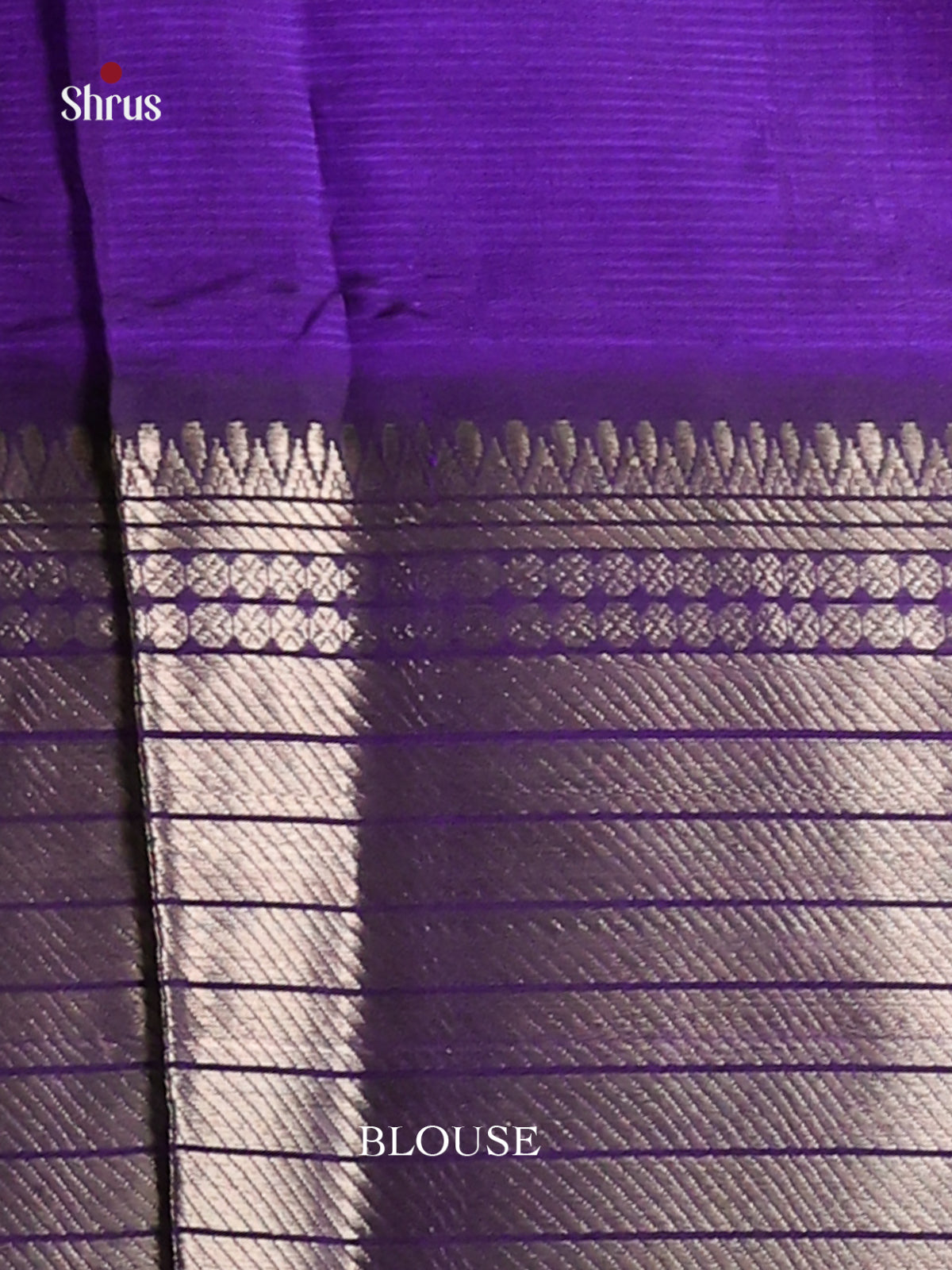 Violet single tone Mangalagiri silkcotton Saree with zari border -1