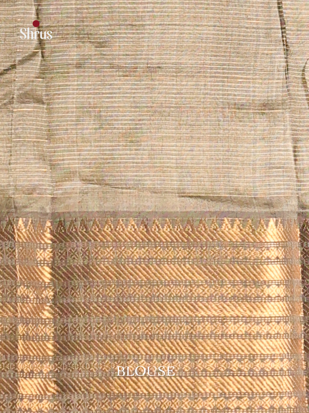 Grey Single Tone Mangalagiri silkcotton Saree with zari checks -1