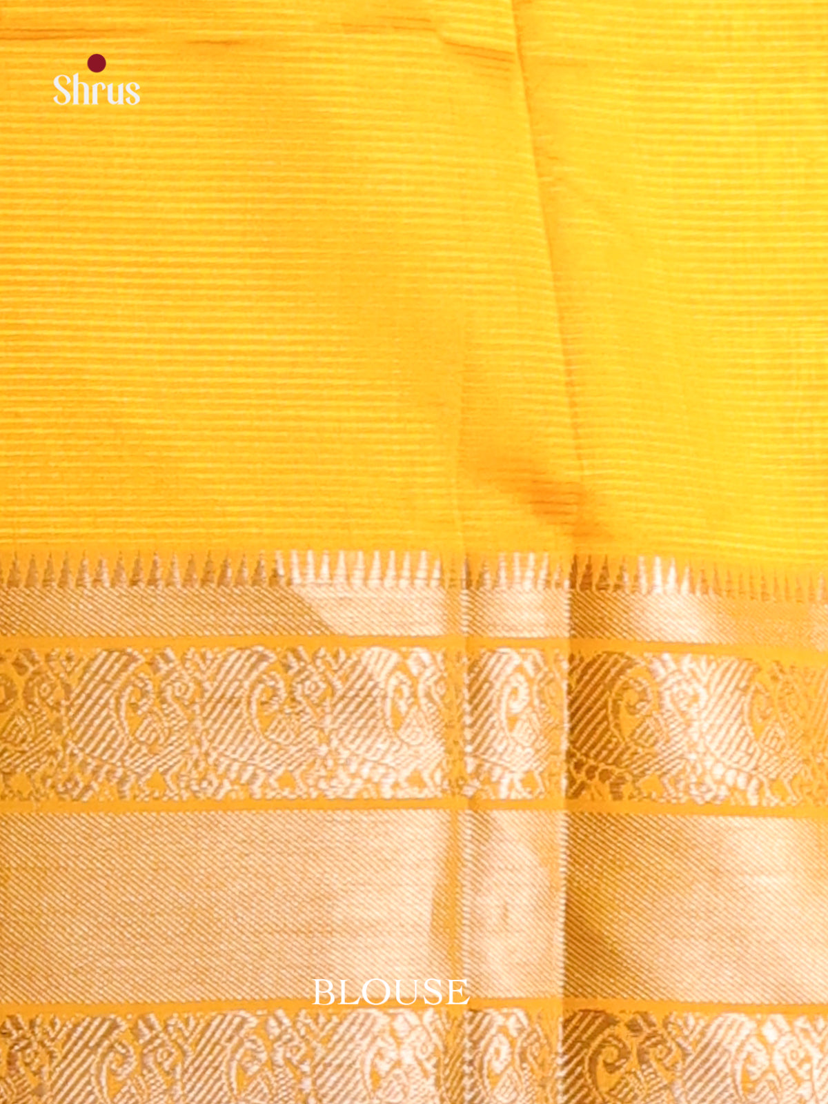 Yellow single tone mangalagiri silk cotton saree -1
