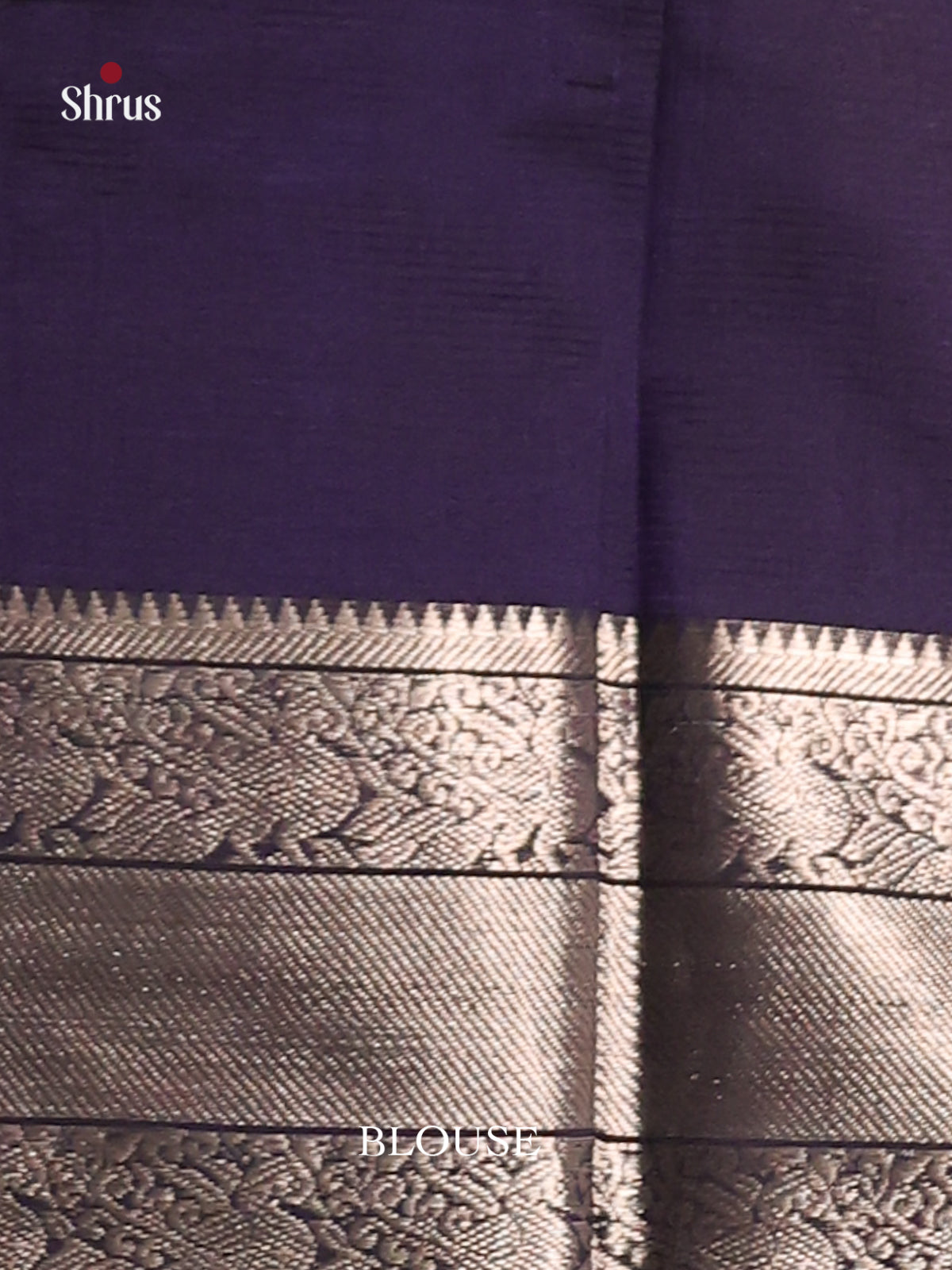 Violet Mangalagiri silkcotton Saree with self zari border -1