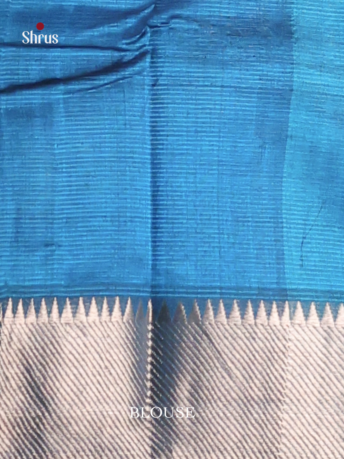 Blue Single Tone Mangalagiri silkcotton Saree with self zari border