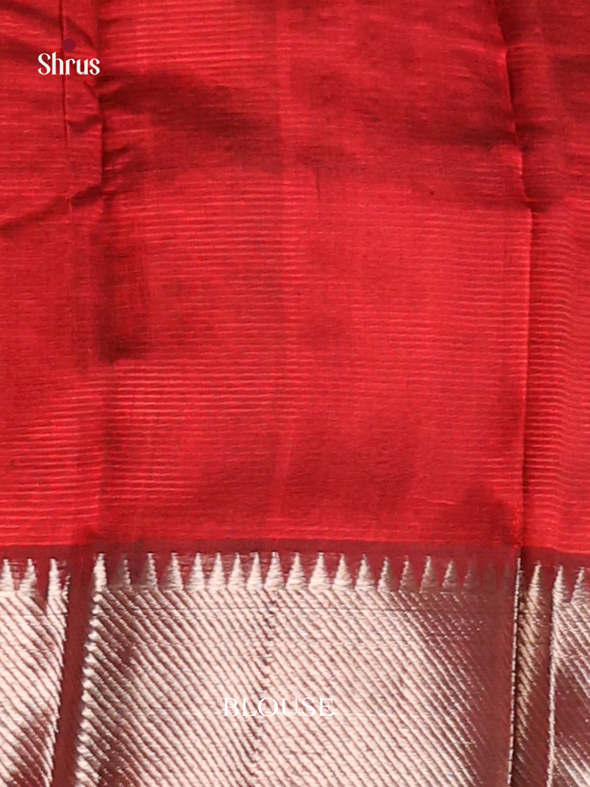 Maroon single Tone Mangalagiri silkcotton Saree with self zari border -1