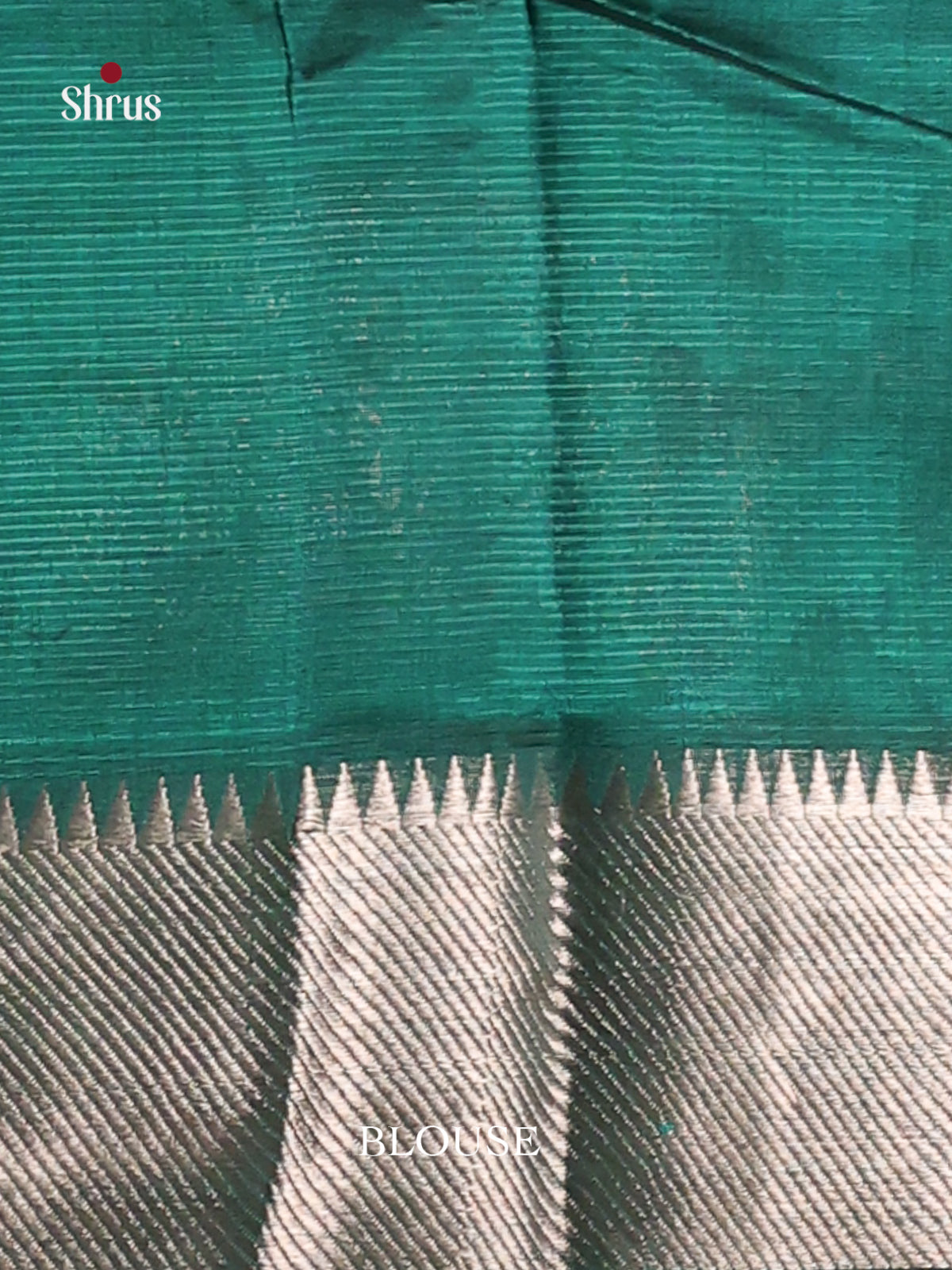Green Single Tone Mangalagiri silkcotton Saree with kaddi zari border -1