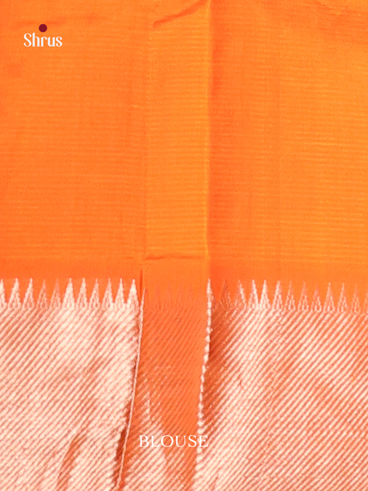 Orange single Tone Mangalagiri silkcotton Saree self zari border -1