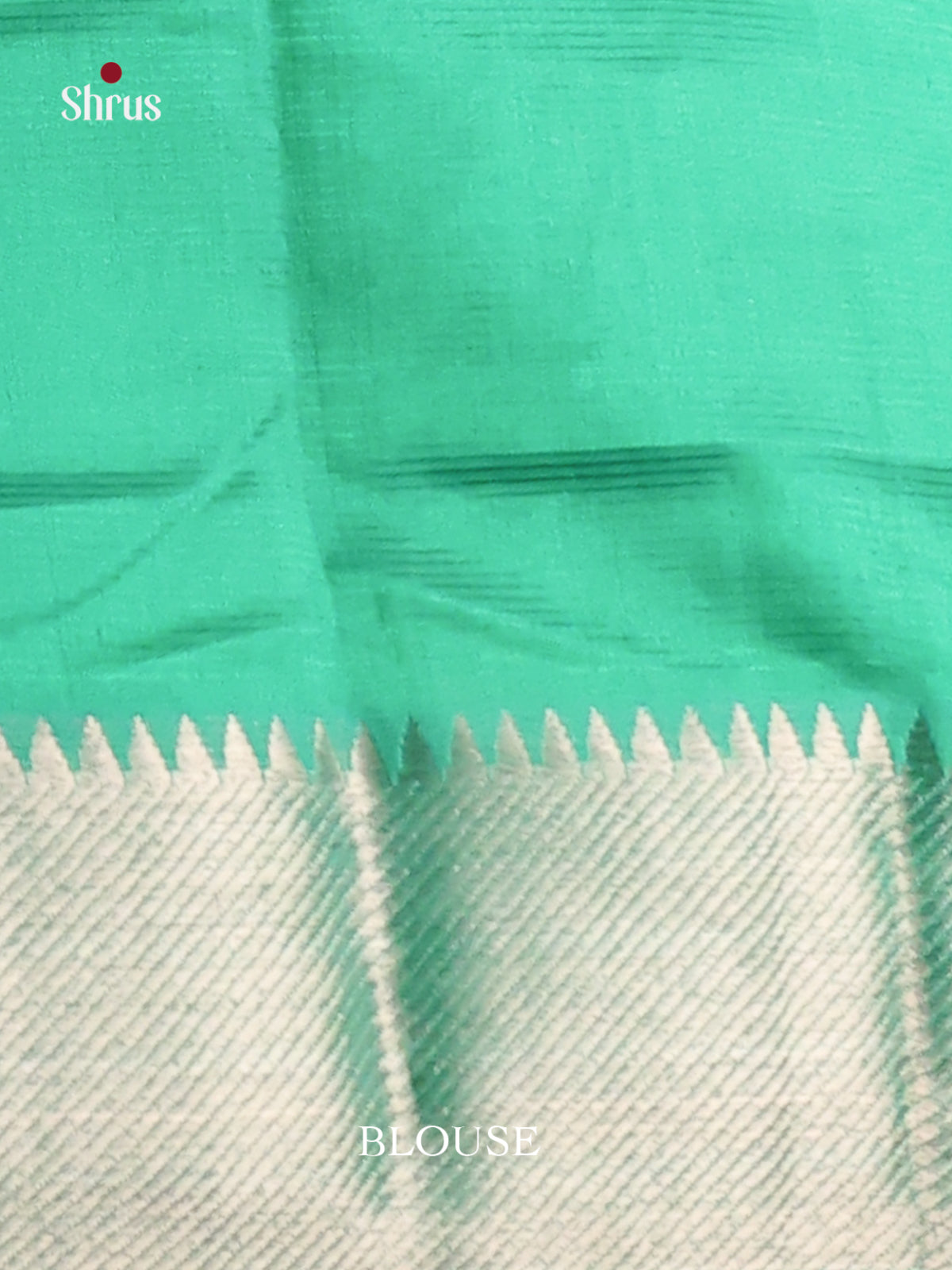 Green single Tone Mangalagiri silkcotton Saree with kaddi zari border -1