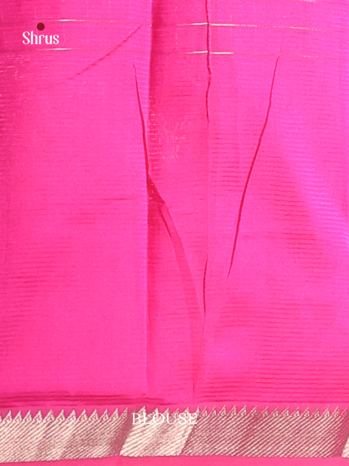 Pink Single tone Mangalagiri silkcotton Saree with zari checks -1