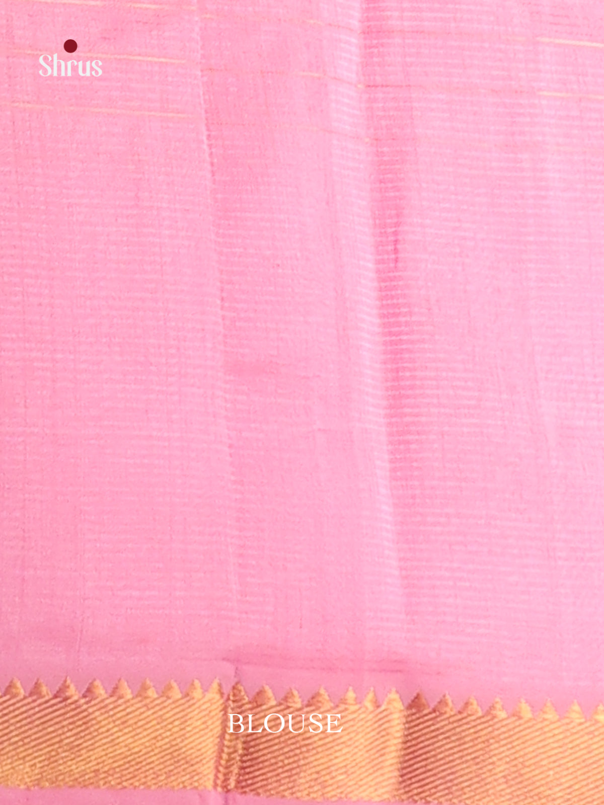 pink Single Tone Mangalagiri silkcotton Saree with zari checks -1