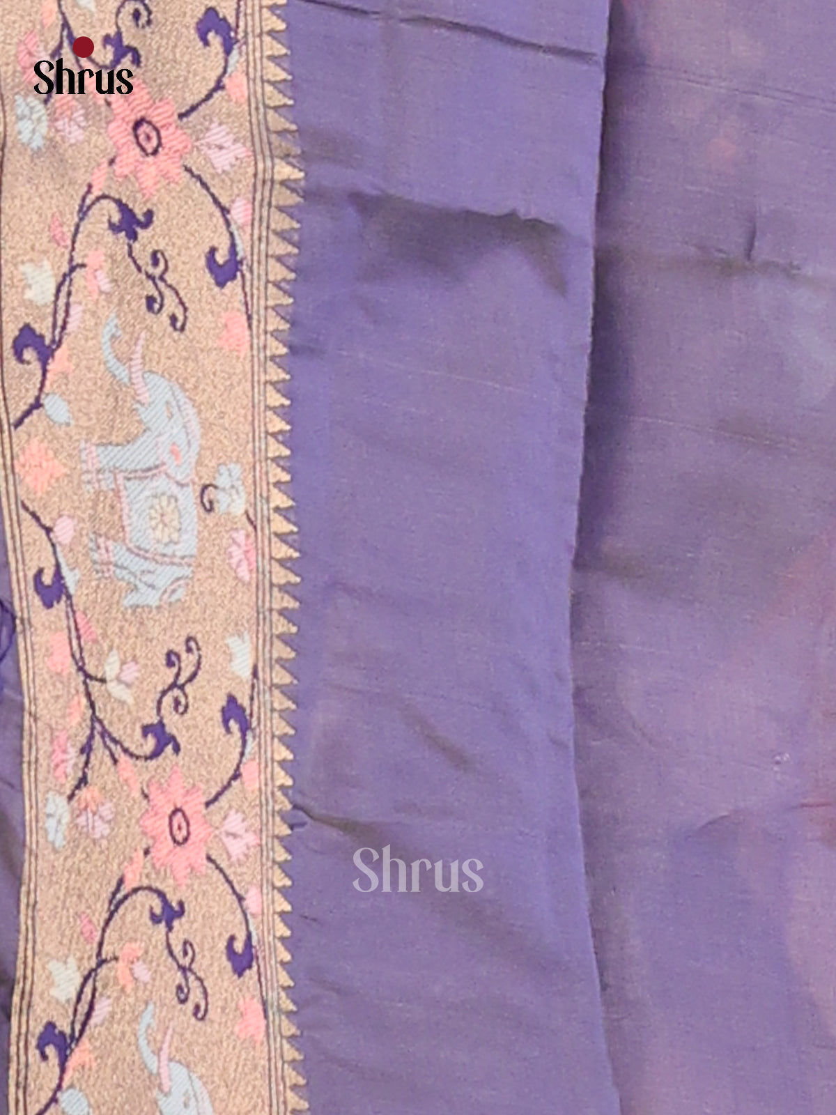 Light Blue & Purple - Semi matka Saree