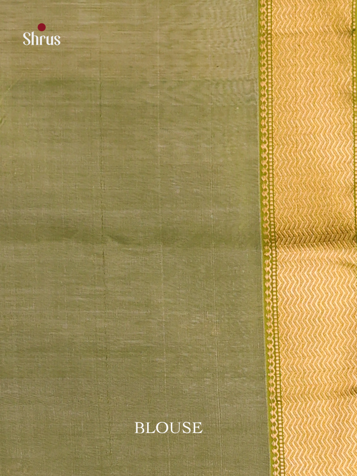 Cream & Green Maheshwari silkcotton Saree -1