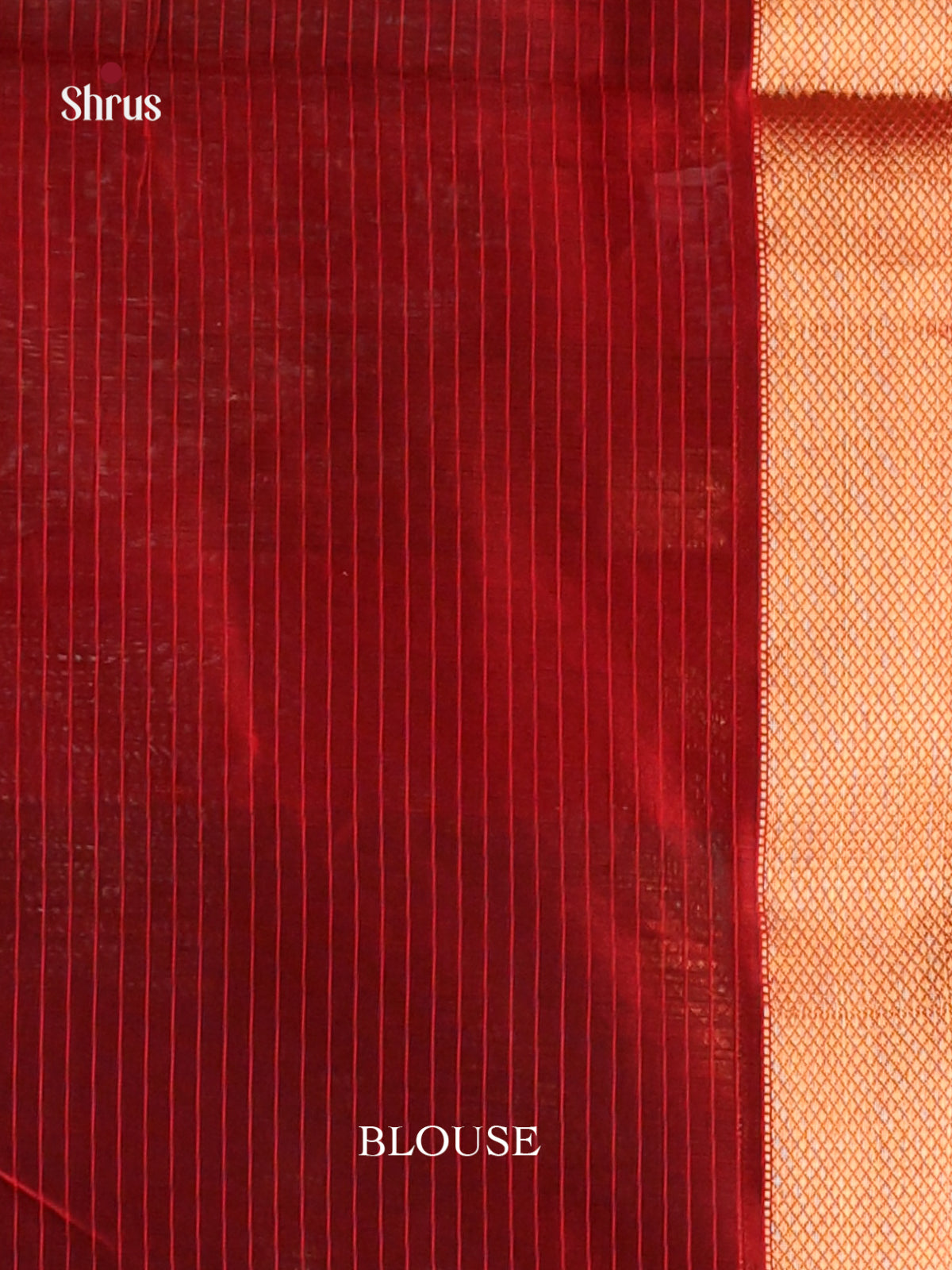 Green & Red - Maheshwari silkcotton Saree - Shop on Shrus.com