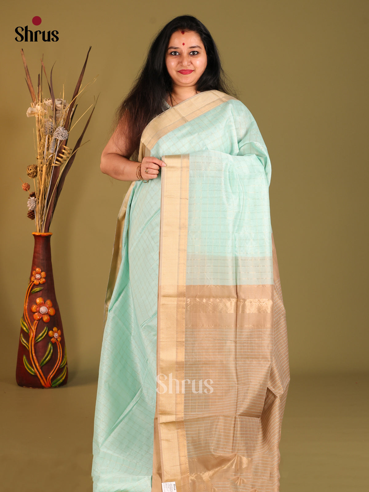 DHS06031 - Maheshwari silkcotton Saree - Shop on Shrus.com