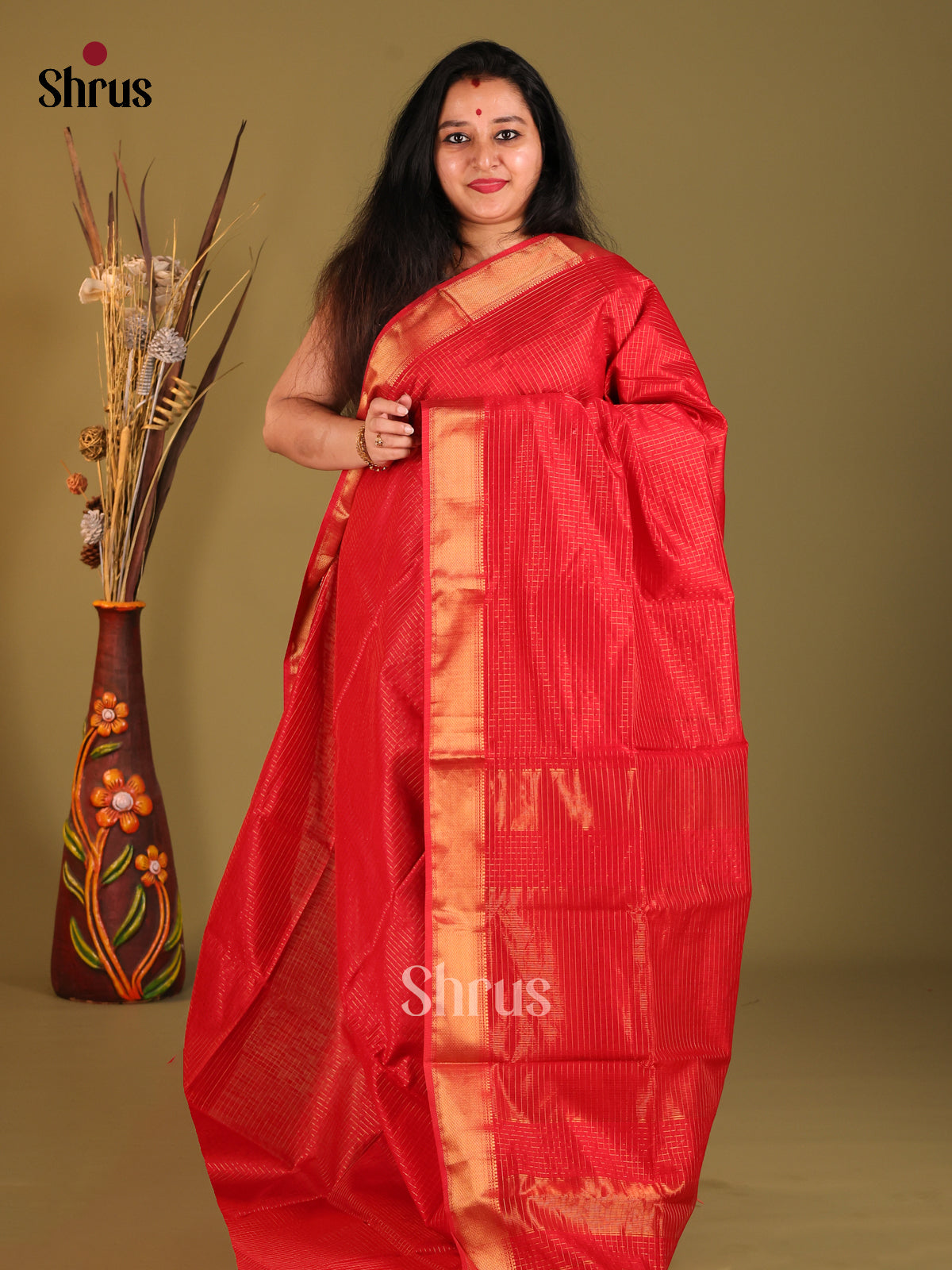 DHS06036 - Maheshwari silkcotton Saree - Shop on Shrus.com