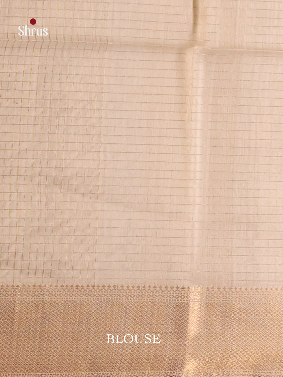 Cream(single Tone) - Maheshwari silkcotton Saree - Shop on Shrus.com