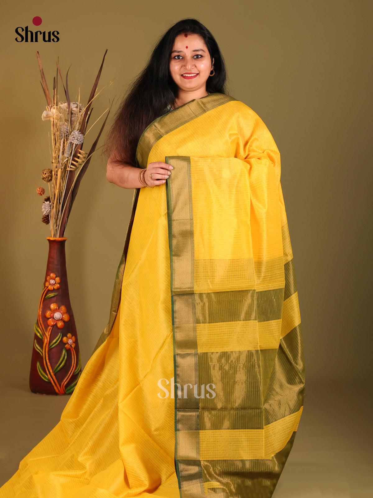 DHS06043 - Maheshwari silkcotton Saree - Shop on Shrus.com